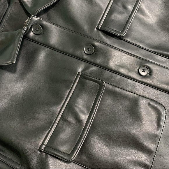 BANANA REPUBLIC faux leather shirt jacket - Picture 6 of 14